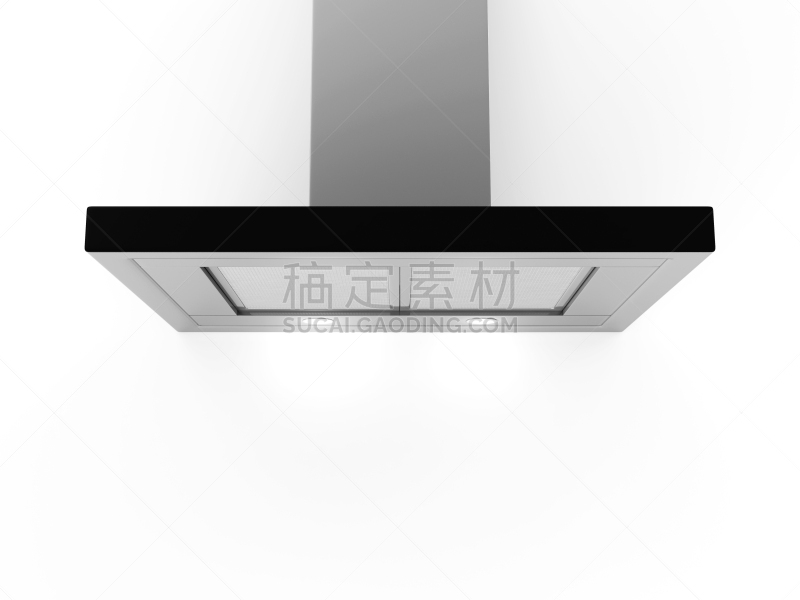 极简构图,抽油烟机,白色背景,分离着色,新的,风,溢价,家具,金属,商业厨房