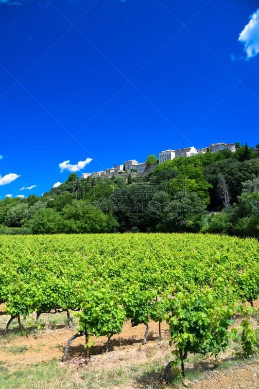 法国,普罗旺斯,乡村,鲁伯隆山区,风景,中世纪时代,梅纳村,景观设计,云,夏天