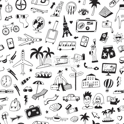 矢量,背景,乱画,草图,车厢,酒店,旅途,汽车,技术