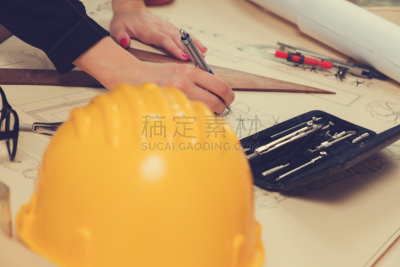 计划书,建筑师,痕迹,蓝色,办公室,水平画幅,白人,文档,工作室,园艺师