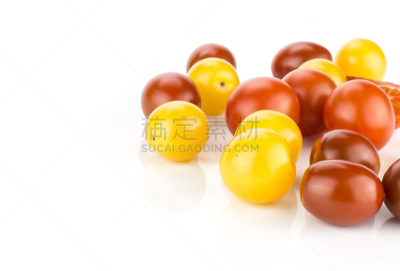 清新,白色,分离着色,樱桃番茄,肿胀的,蔬菜,背景分离,食品,蛋黄,浆果