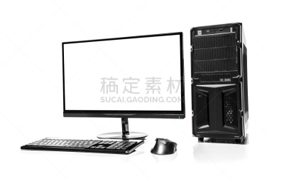 计算机,平面屏幕,商务,一个物体,背景分离,灰色,计算机键盘,技术,液晶显示,设备用品