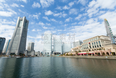 城市,横滨,水,旅游目的地,水平画幅,建筑,无人,城市天际线,日本,建筑外部