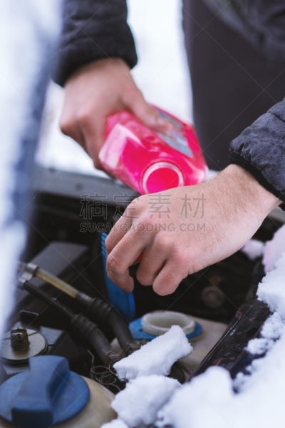 冬天,汽车,白昼,发动机,冷,冷冻剂,垂直画幅,链,车轮,气候