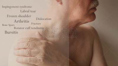 单词,痛苦,肩,老年男人,粘液囊炎,关节炎,状态,水平画幅,古老的
