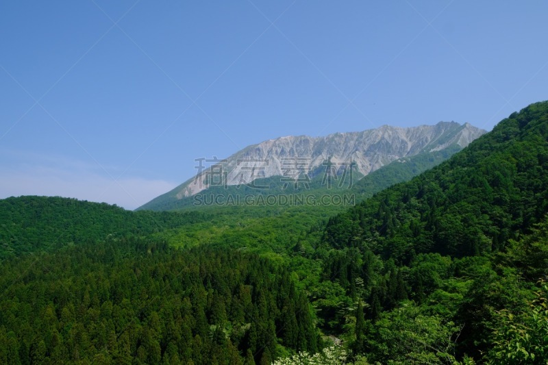 daisen,摄像机拍摄角度,日本山毛榉,鸟取县,本州岛中国地区,水平画幅,山,无人,著名景点,日本