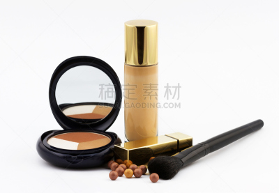 彩妆,化妆用品,白色背景,动机,荧光笔,调色板,水平画幅,组物体,唇膏,魅力