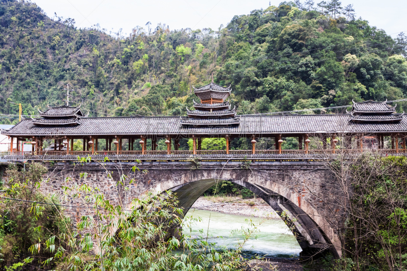 风景,桥,人,高雅,国家森林公园,三江,龙胜,温泉,桂林,度假胜地