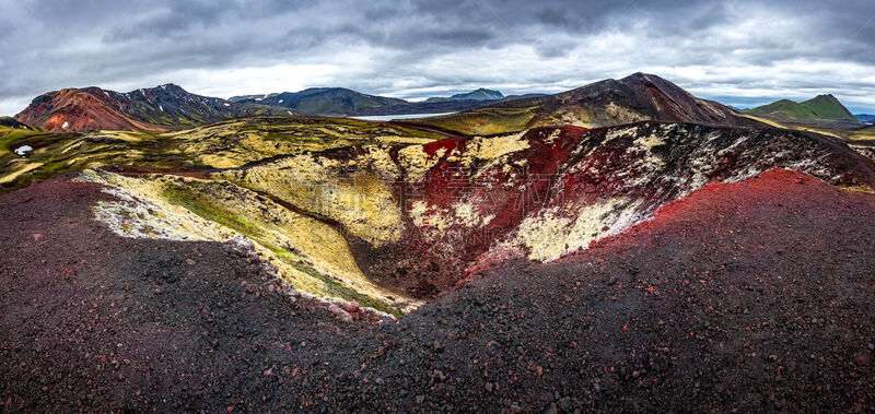 火山,山脉,兰德玛纳,多色的,威斯康星,自然美,纯净,接力赛,旅途,山脊