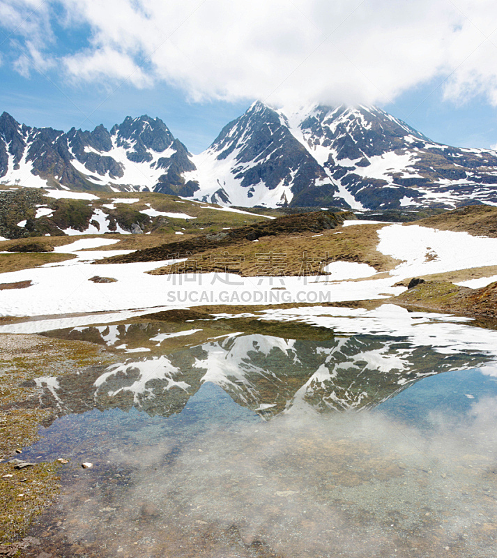 阿尔卑斯山脉,自然,垂直画幅,水,气候,地形,雪,无人,自然地理,户外