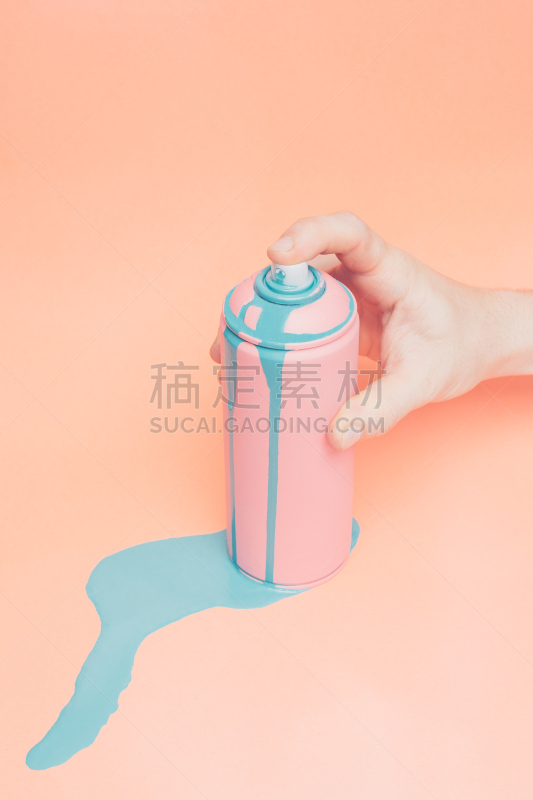 静物,手,清新,一个物体,喷雾瓶,美术工艺,彩色背景,色彩鲜艳,瓶子,柔和色