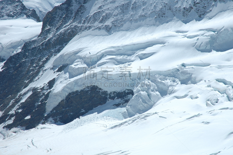 雪,冰,瑞士,少女峰,阿尔卑斯山脉,水平画幅,地形,山,冰河,无人