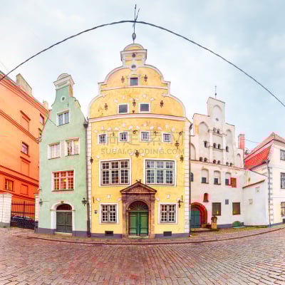 Three Brothers in the Old Town of Riga, Latvia