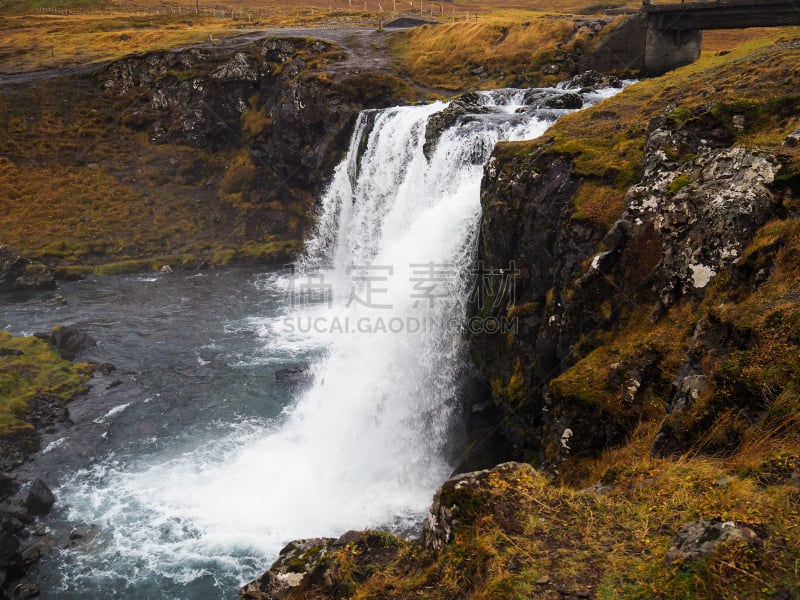 冰岛国,河流,地形,风景,小溪,river hvita,职权,hraunfossar,瀑布,熔岩