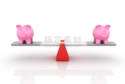 跷跷板,平衡,猪,小猪扑满,储蓄,水平画幅,形状,无人,秤,计算机制图