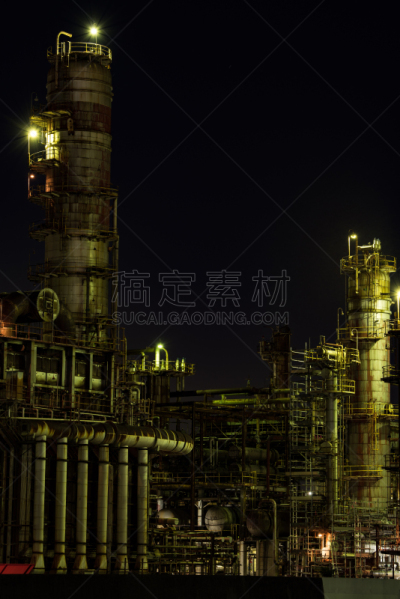 四日市,夜晚,工厂,商务,环境,技术,工程,石油管道,植物,能源