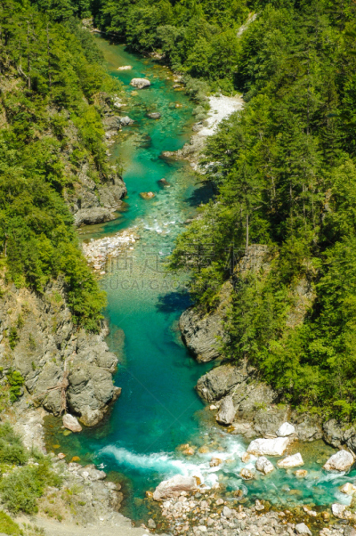 黑山,峡谷,daiya河,河床,垂直画幅,水,无人,扎布利亚克,夏天,户外