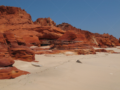 cape leveque,西澳大利亚,自然,半岛,水平画幅,沙子,无人,蓝色,方向,海洋