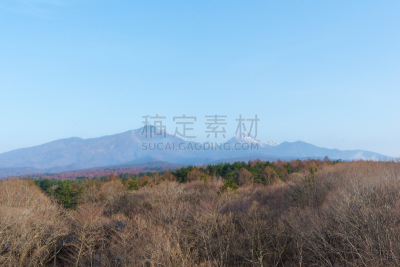 八岳山,天空,度假胜地,休闲活动,水平画幅,雪,无人,早晨,户外,白色