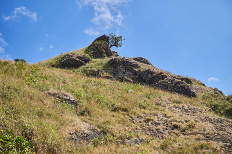 山,岩石,红杉,在上面,水,天空,美,水平画幅,无人,早晨