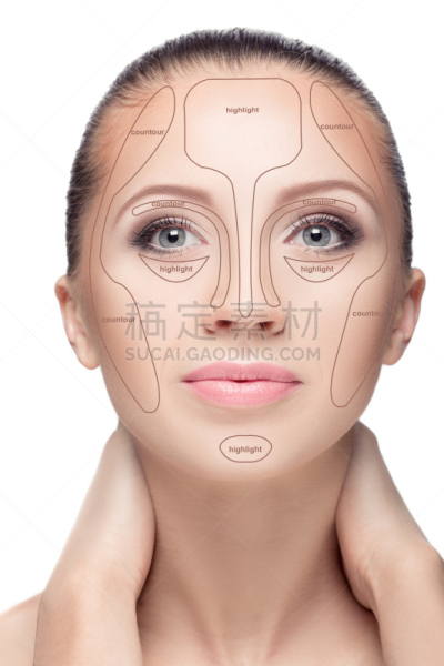 彩妆,人的脸部,女人,垂直画幅,青少年,化妆用品,完美,人的眼睛,青年人,白色