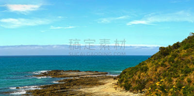 大洋路,水平画幅,巨大的,旅行者,夏天,户外,云景,非凡的,沙河,高处