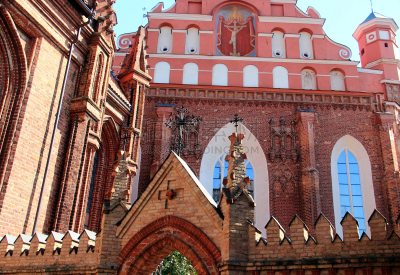 维尔纽斯,立陶宛共和国,圣安妮,桨叉架船,st anne's church,旅游目的地,水平画幅,无人,2015年