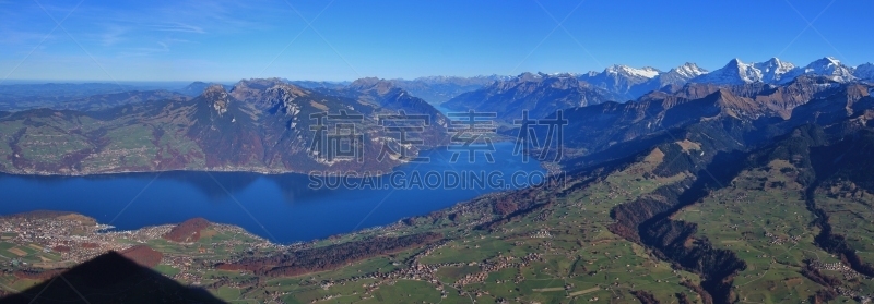 本尼斯阿尔卑斯山,自然美,史皮兹,布里恩茨湖,少女峰,艾格峰,因特拉肯,伯尔尼省,水,天空