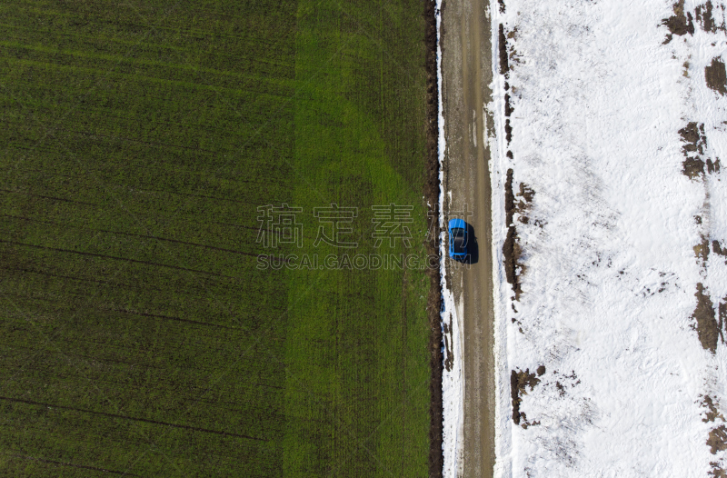 雪,无人机,绿色,航拍视角,斯普林费德,天空,美,水平画幅,山,无人