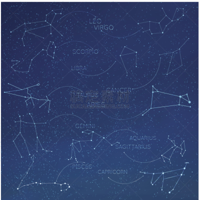 星座,大量物体,城市天际线,星星,天秤座,室女座,双鱼座,天蝎座,白羊座,摩羯座