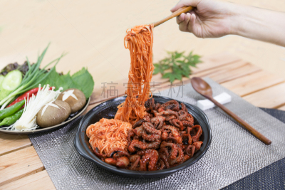 传统,蔬菜,韩国,章鱼,配方,香料,食品,乌冬面,餐具,餐馆