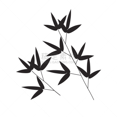 绘画插图,矢量,背景,茎,竹子,叶子,式样,边框,抽象