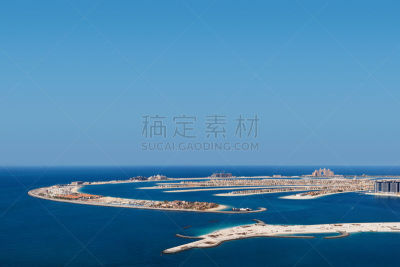 迪拜,居住区,迪拜棕榈岛,天空,未来,新的,清真寺,夏天,顶部,奉承