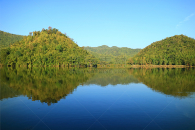 泰国,水库,非凡的,风景,山,查济,淡水,自然界的状态,素攀武里府,枝繁叶茂
