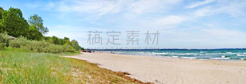 全景,海滩,提门朵佛斯川德,波罗的海,自然,水平画幅,沙子,无人,蓝色,欧洲