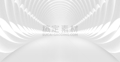 白色,三维图形,隧道,绘画插图,未来,水平画幅,形状,银色,装管,无人