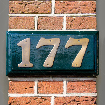 数字,1877,家庭住址,鲍伊海底山,数字7,数字6,石膏,数字5,黄铜,装饰