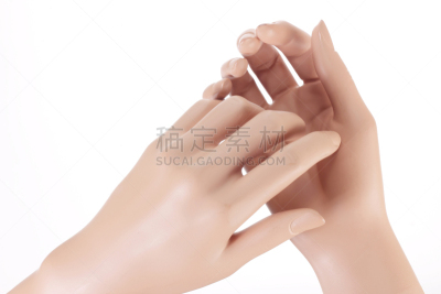 手,人造模特,人造的,零售展示,水平画幅,紧握双手,白色背景,手指,背景分离