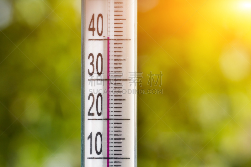 温度计,气候,水平画幅,夏天,户外,干的,明亮,量表,高处,数字