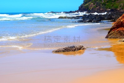 风景,海滩,水平画幅,无人,海景,户外,阳光海岸,库拉姆海滩,摄影