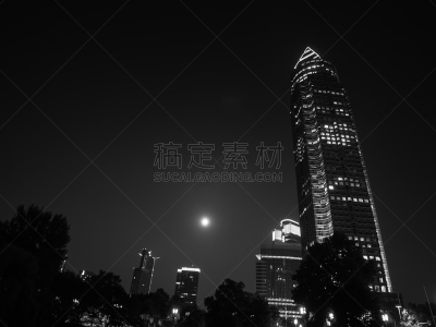 商品交易会大厦,塔,德国,法兰克福,未来,外立面,水平画幅,夜晚,月亮,玻璃