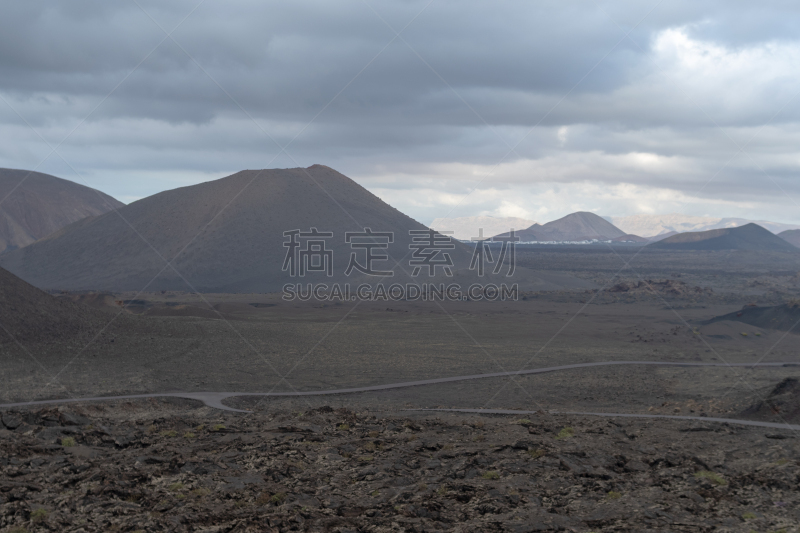 timanfaya national park,火山,加那利群岛,兰萨罗特岛,西班牙,居住区,野生动物,环境,云,无人迹