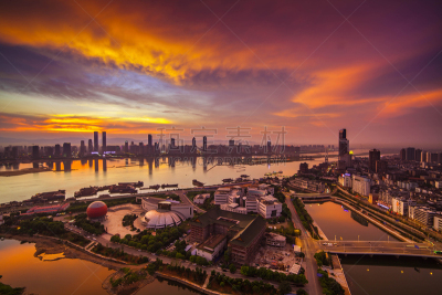 城市,南昌市,江西省,血流动,夜晚,建筑外部,努力,交通,曙暮光,户外