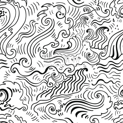 海洋,背景,波形,水,暴风雨,绘画插图,古典式,夏天,计算机制图