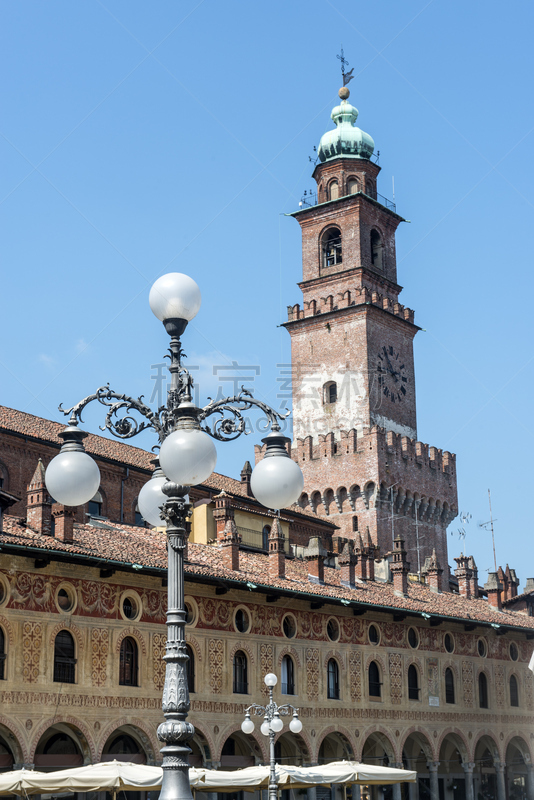 维杰瓦纳,广场,doge's palace,帕维亚,拱廊,廊柱,垂直画幅,纪念碑,天空,无人