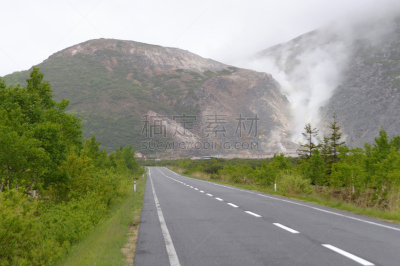 硫磺山,弟子屈,阿肯国家公园,自然,国家公园,水平画幅,地形,无人,温泉,路