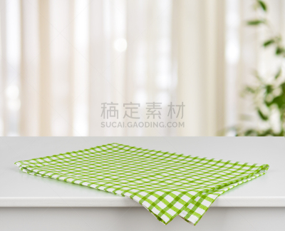 格子图案,绿色,桌子,散焦,背景,卷筒纸,窗帘,桌布,餐巾,毛巾