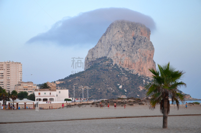 海滩,西班牙,风景,加尔培,沙子,天空,美,度假胜地,休闲活动,水平画幅