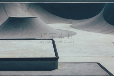滑板公园,都市风景,障碍训练场,户外,灰色,水泥,城市生活,业余爱好,背景,运动