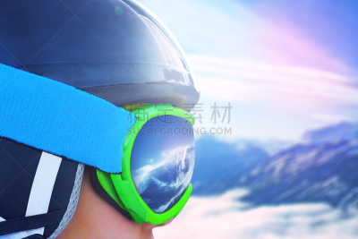 巴拉克拉法帽,冬天,山,地形,滑雪镜,非滑雪场地的滑雪,滑雪运动,度假胜地,水平画幅,雪